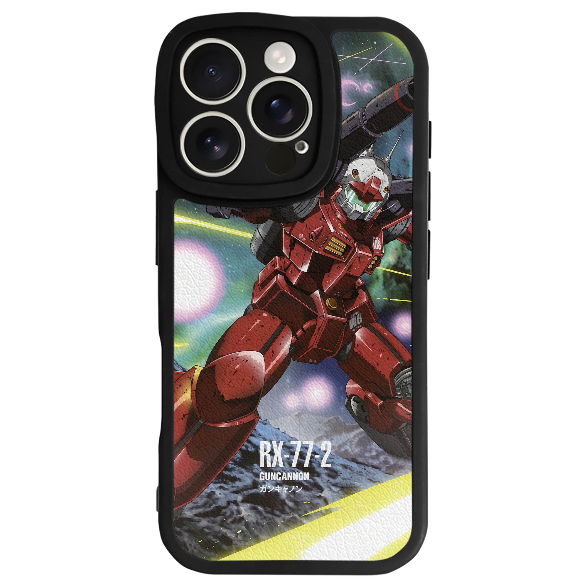 （画像用） 機動戦士ガンダム Mobile Suit Gundam 【iPhone 16シリーズ対応】シリコンスマホケース（レザー調） 材質：シリコン
